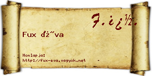 Fux Éva névjegykártya